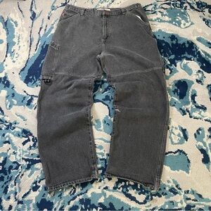 Men's Grey Plugg Baggy Carpenter Jeans - Durable Workwear